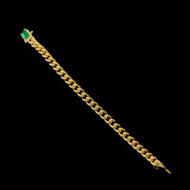 Cuban Link Golden Green Bracelet