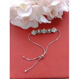 Cubic Zirconia Flower Bracelet