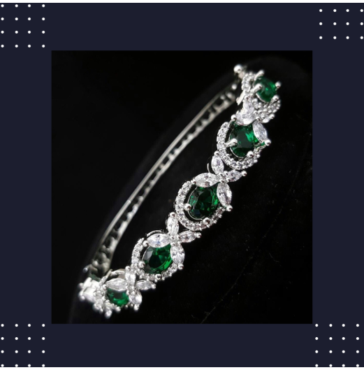 Cubic Zircon Green Bracelet