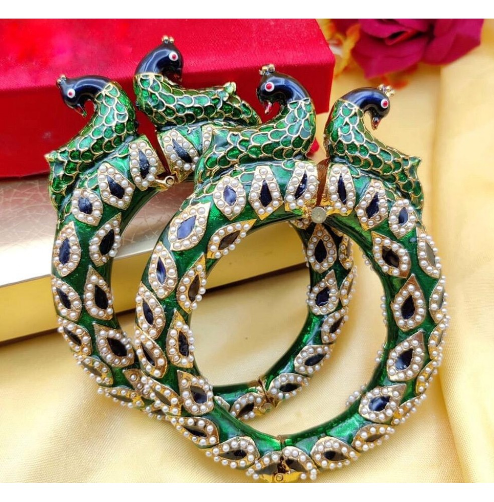 Buy 22Kt Pretty Peacock Design Bangle Bracelet 54VG5891 Online from Vaibhav  Jewellers