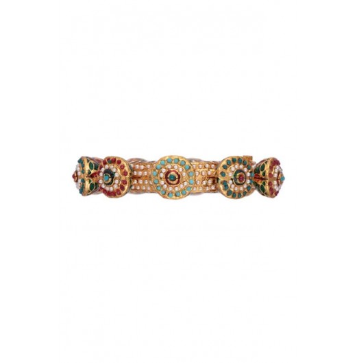 Jahanara Multi Color Jadau Bangle