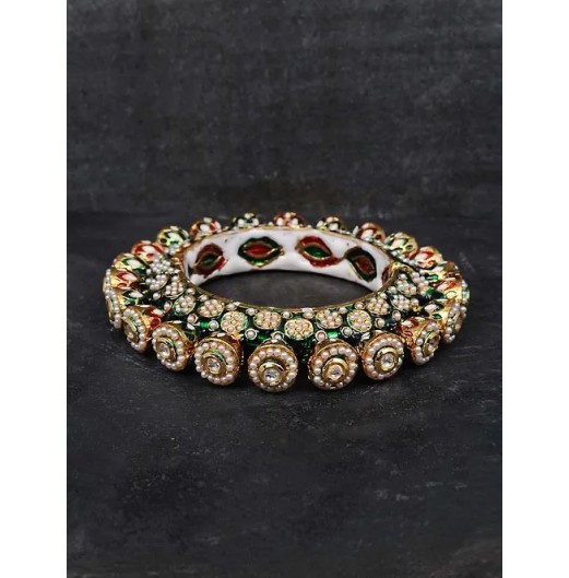 Jahanara Green Jadau Bangle