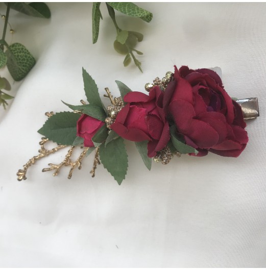 Red Rose Big Alligator Clip