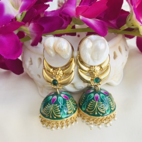 Baroque Meenakari Jhumka 