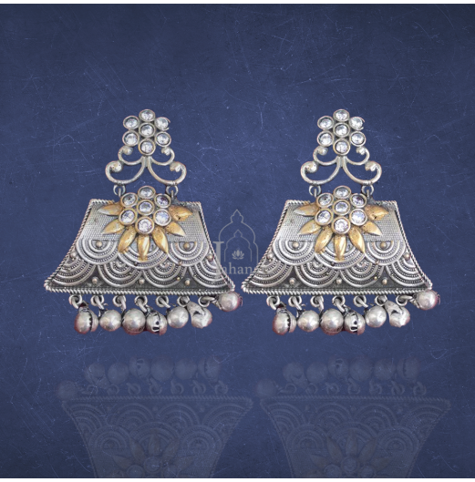 Tribal Dual Tone Earrings