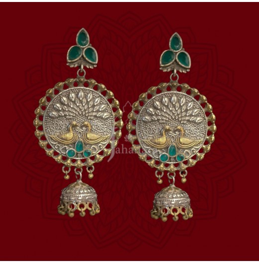 Dual Tone Brass Dangler Jhumki