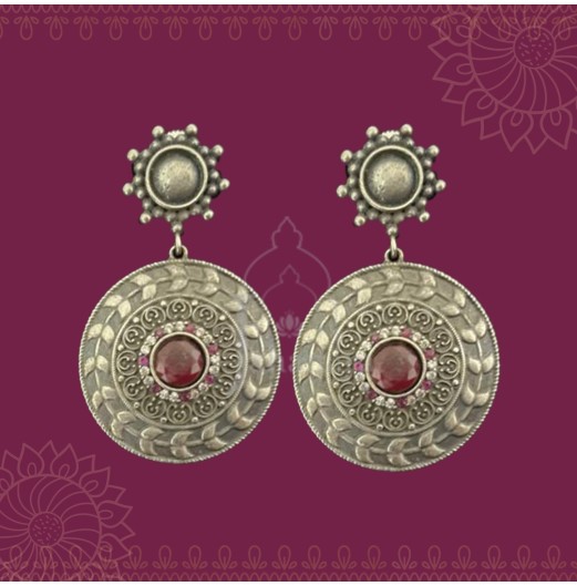 Silver Plated Zircon Studded Danglers