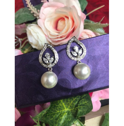 AD Pearl Drop Earrings