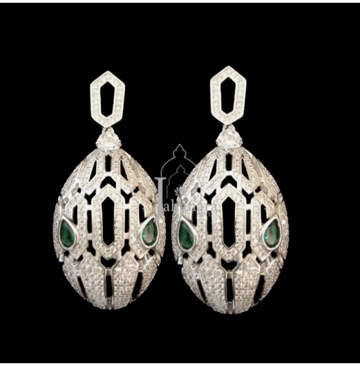 Zircon Serpent Dangler Earrings 