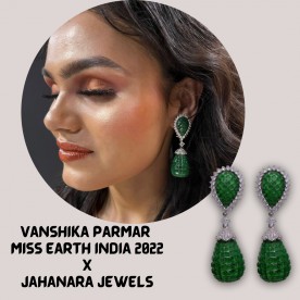 Invisible Setting Chandelier Earrings
