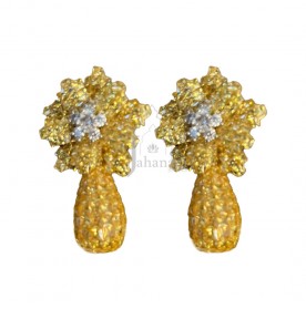 3D Flower Invisible Setting Earrings