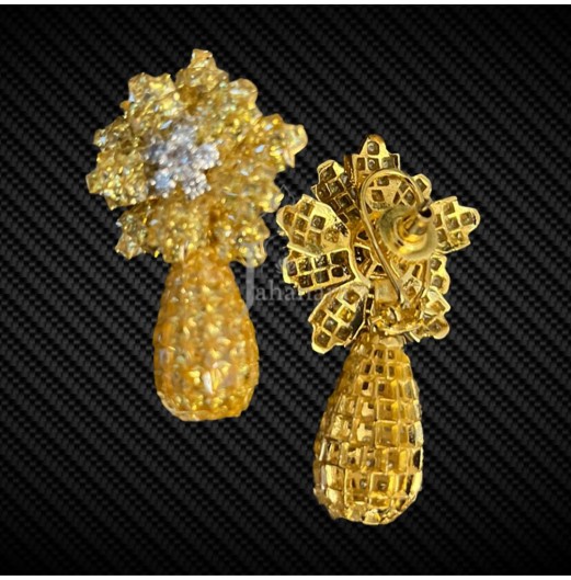 3D Flower Invisible Setting Earrings