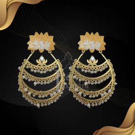 Traditional Meenakari Lotus Earrings