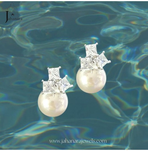 Daily Wear Pearl Zircon Studs