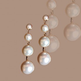 Layered Pearl Dangler Earrings