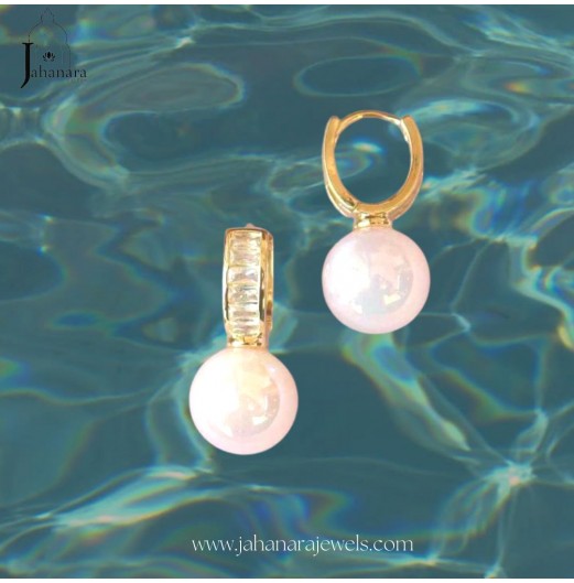 Gold Plated Zircon Pearl Bali