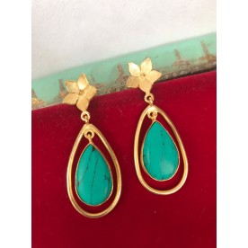 Jahanara Turquoise Stone Earrings