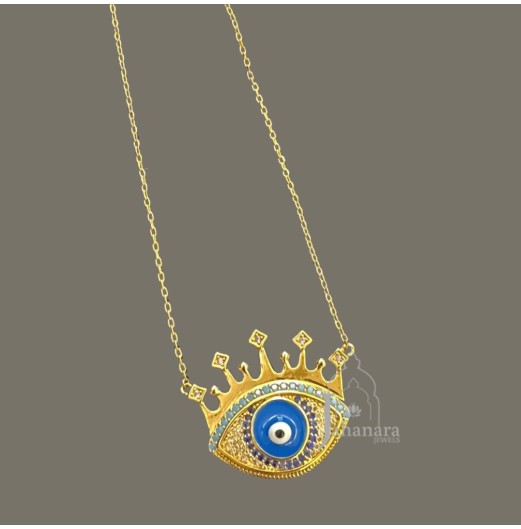 Gorgeous Crown Evil Eye Necklace