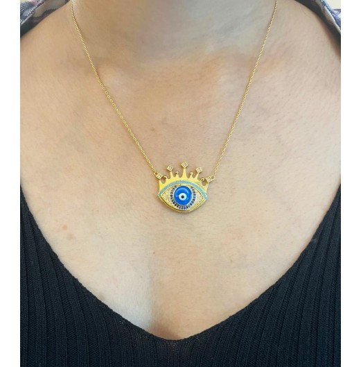 Gorgeous Crown Evil Eye Necklace