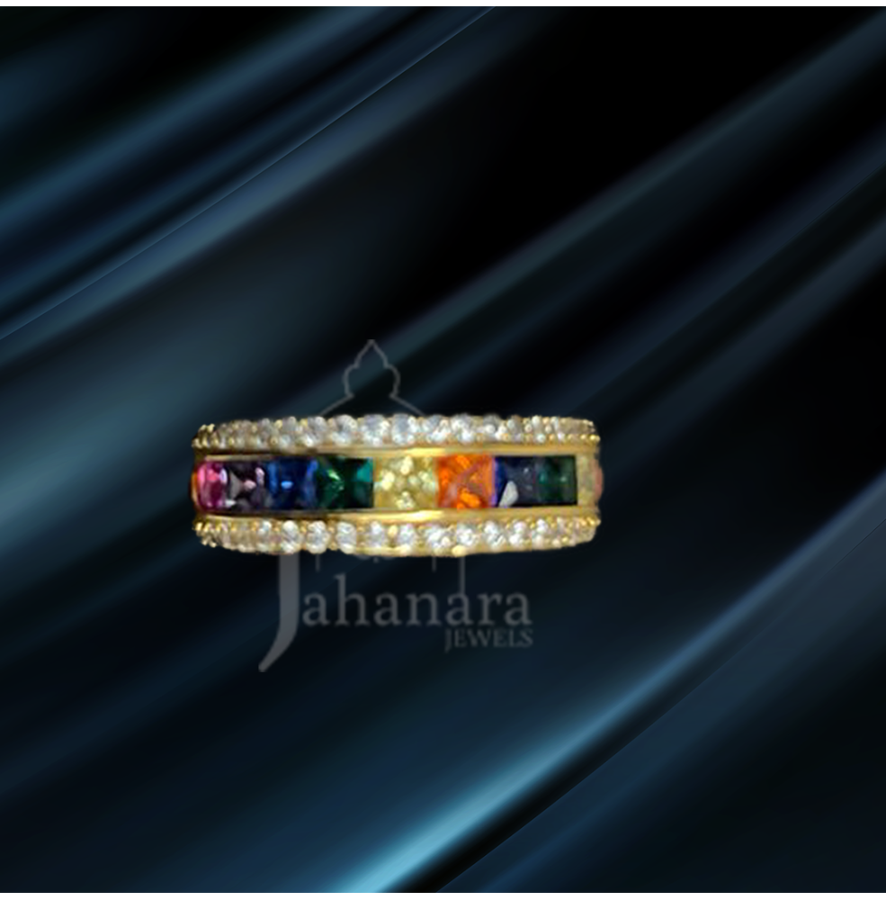 Titanium Multi Colored Ring for Men Women Ring Band Rainbow Ring - Etsy | Rainbow  rings, Rings for men, Jewelry rings