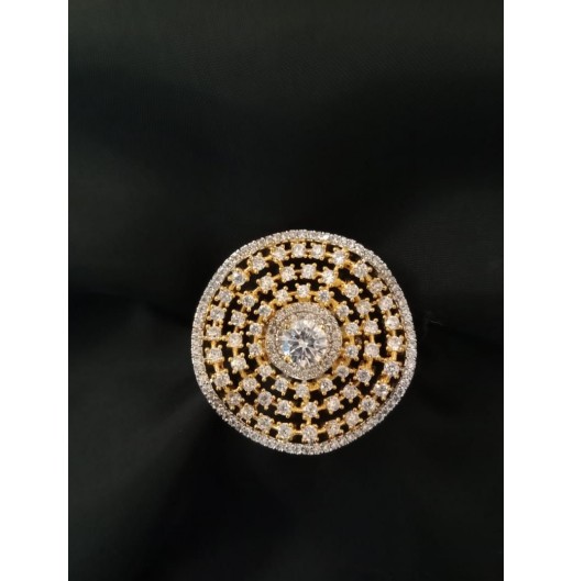 Gold Plated Zircon Ring