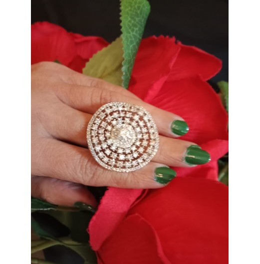 Cubic Zircon Statement Ring