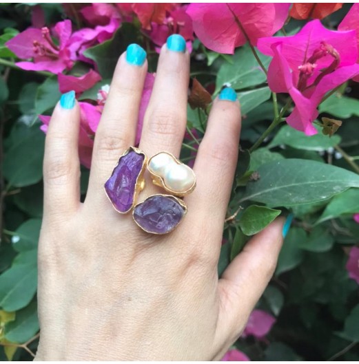 Jahanara Amethyst Stone Ring