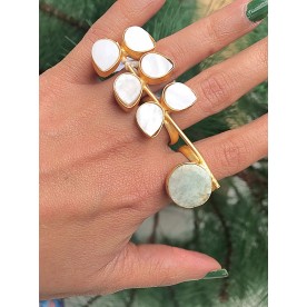 Mother of Pearl Adjustable Ring