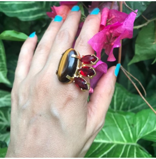 Jahanara Gemstone Tiger Eye Ring