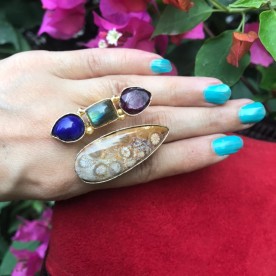 Jahanara Gemstone Multi Color Ring