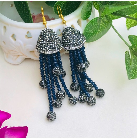 Victorian Look Blue Bead Mala Set 