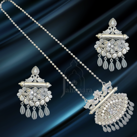 Tribal Silver Plated Pendant Set