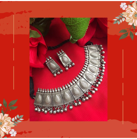 Textured Silver Plated Choker