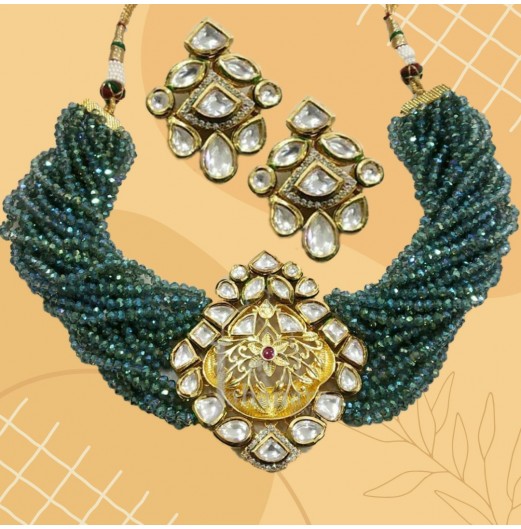 Filigree Kundan Beaded Choker Set