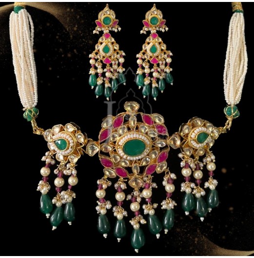 Bridal Pachi Kundan Choker