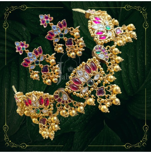 Temple Jewellery Lotus Choker Set